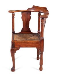 A George II Walnut Corner Chair