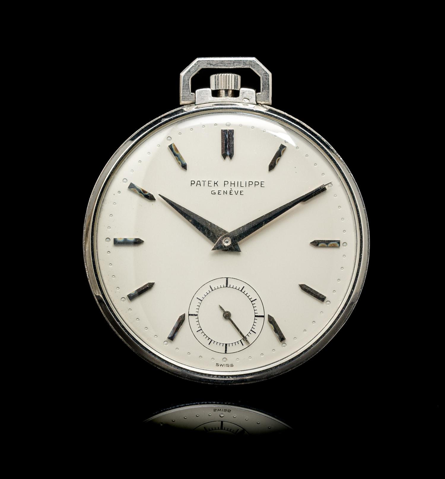 A Platinum Open Face Pocket Watch, Patek Philippe,