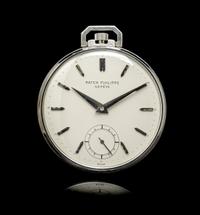 A Platinum Open Face Pocket Watch, Patek Philippe,