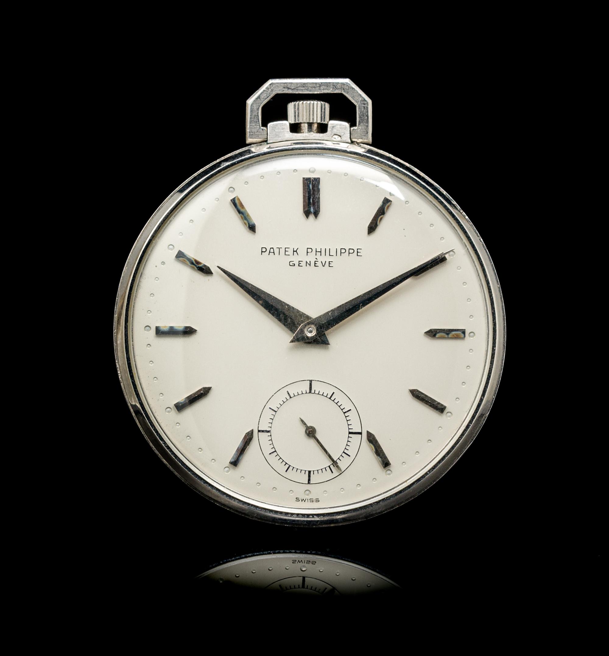 A Platinum Open Face Pocket Watch, Patek Philippe,