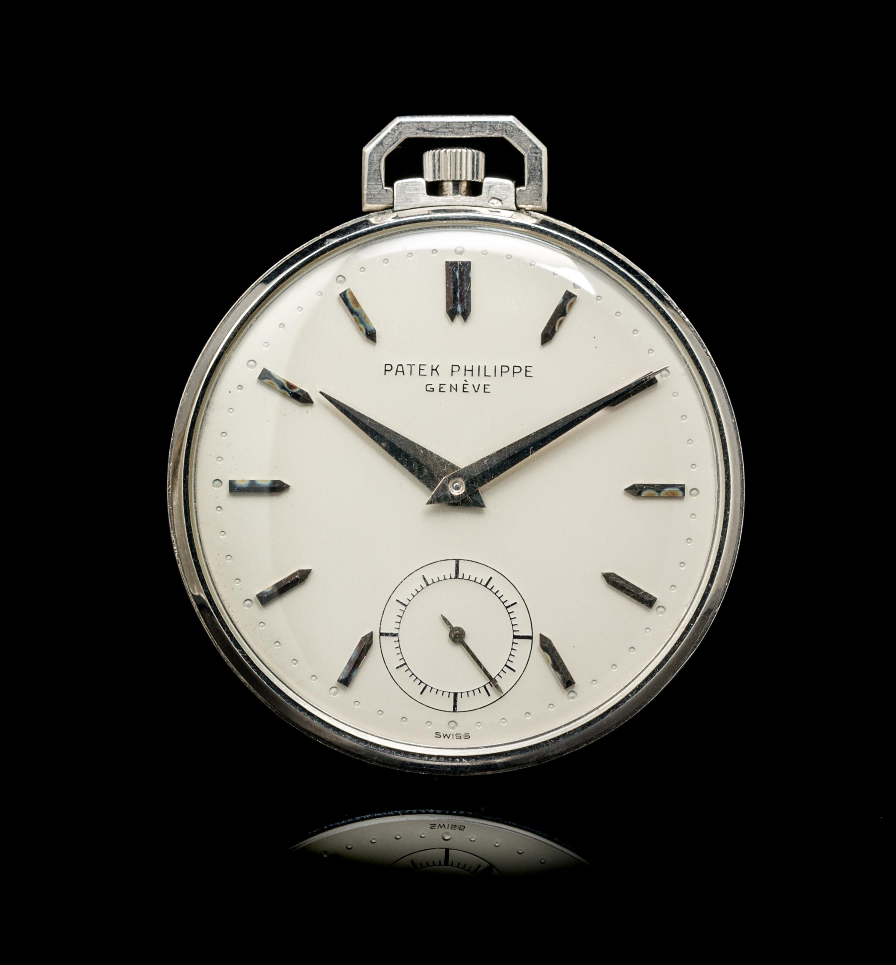 A Platinum Open Face Pocket Watch, Patek Philippe,