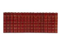 [BINDINGS]. A group of approximately 87 volumes, most in contemporary leather bindings, including works related to British history and literature, comprising: