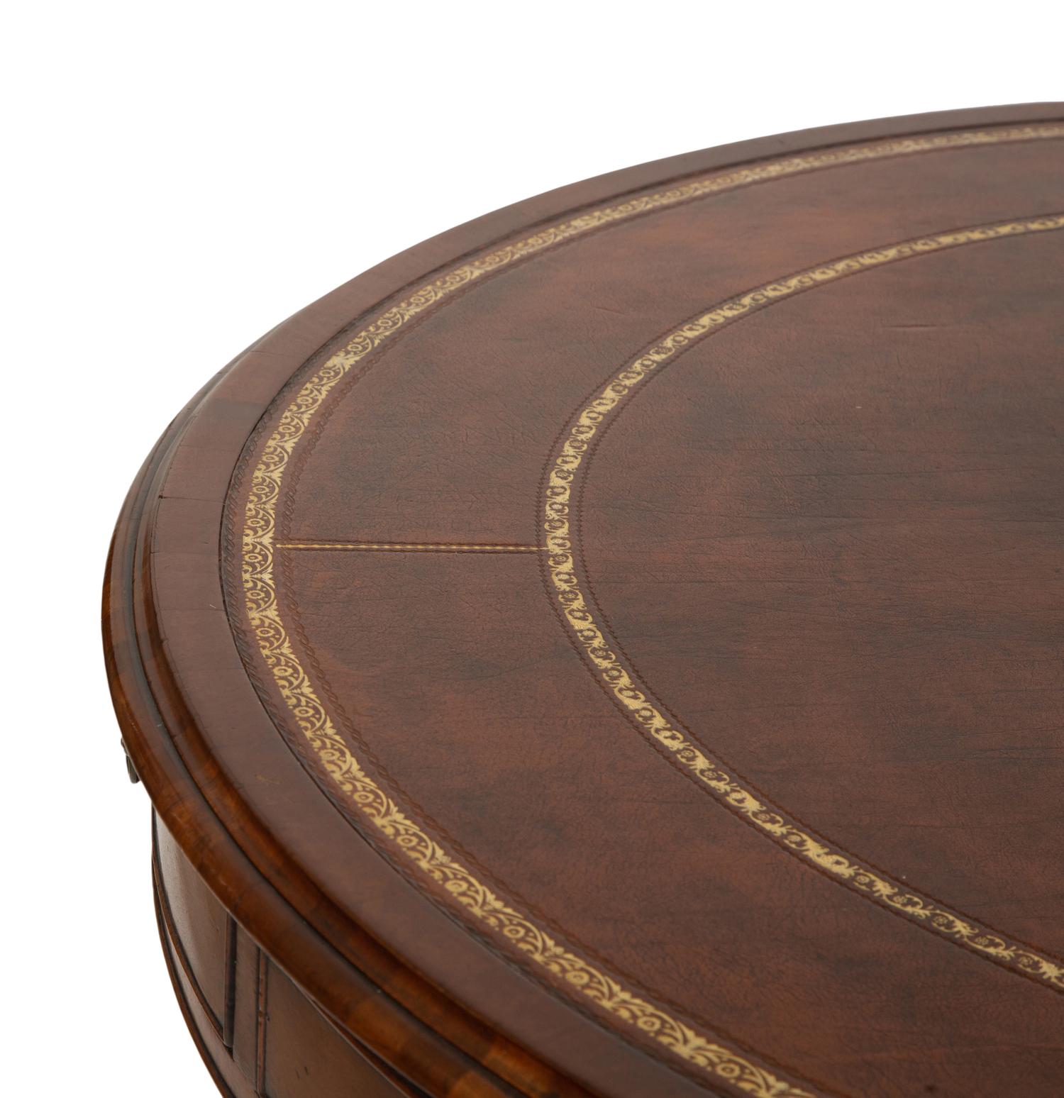 A George III Style Mahogany Drum Table
