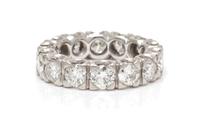 A Platinum and Diamond Eternity Band, 5.50 dwts.
