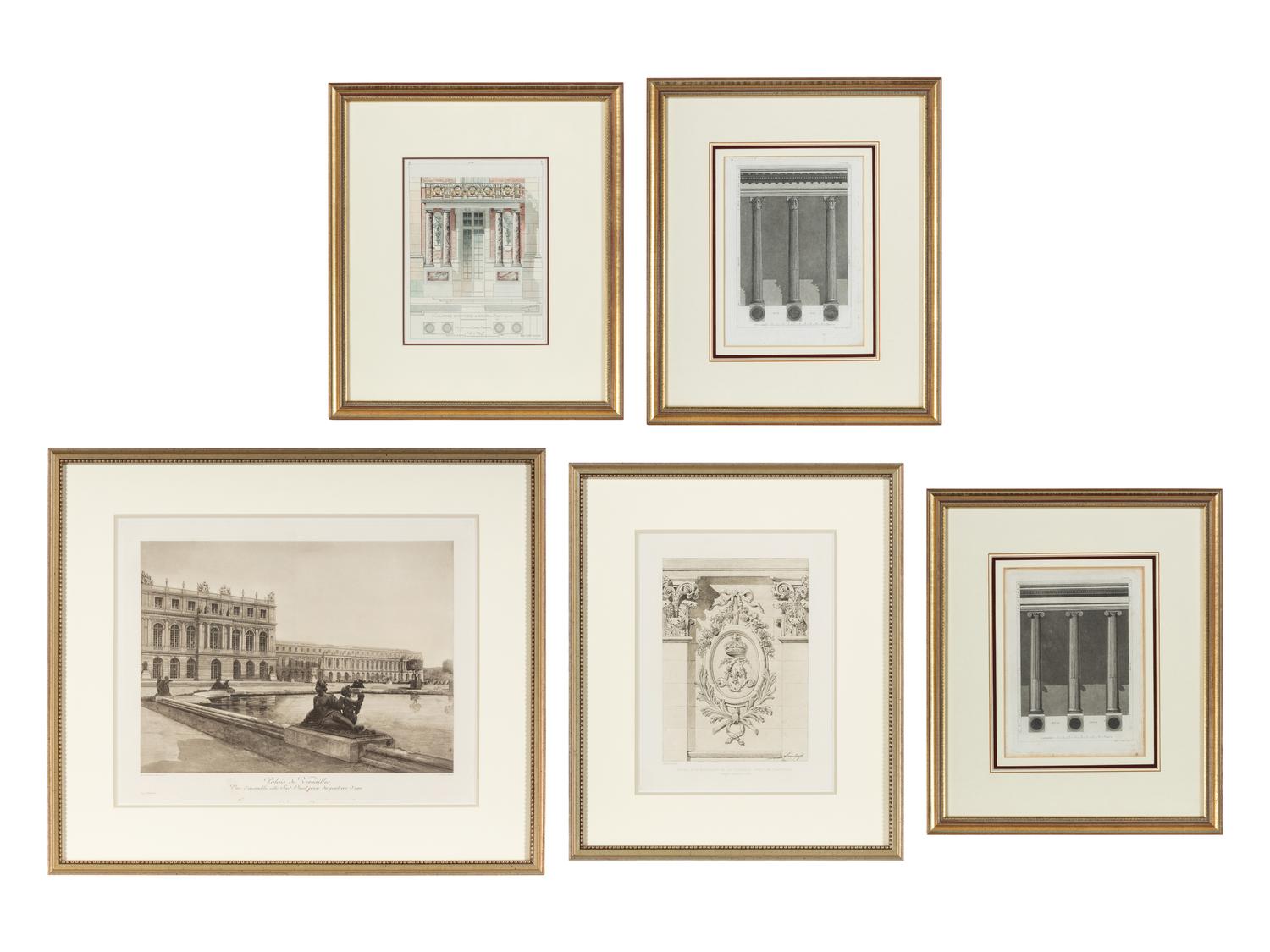 Five Continental Colored Engravings