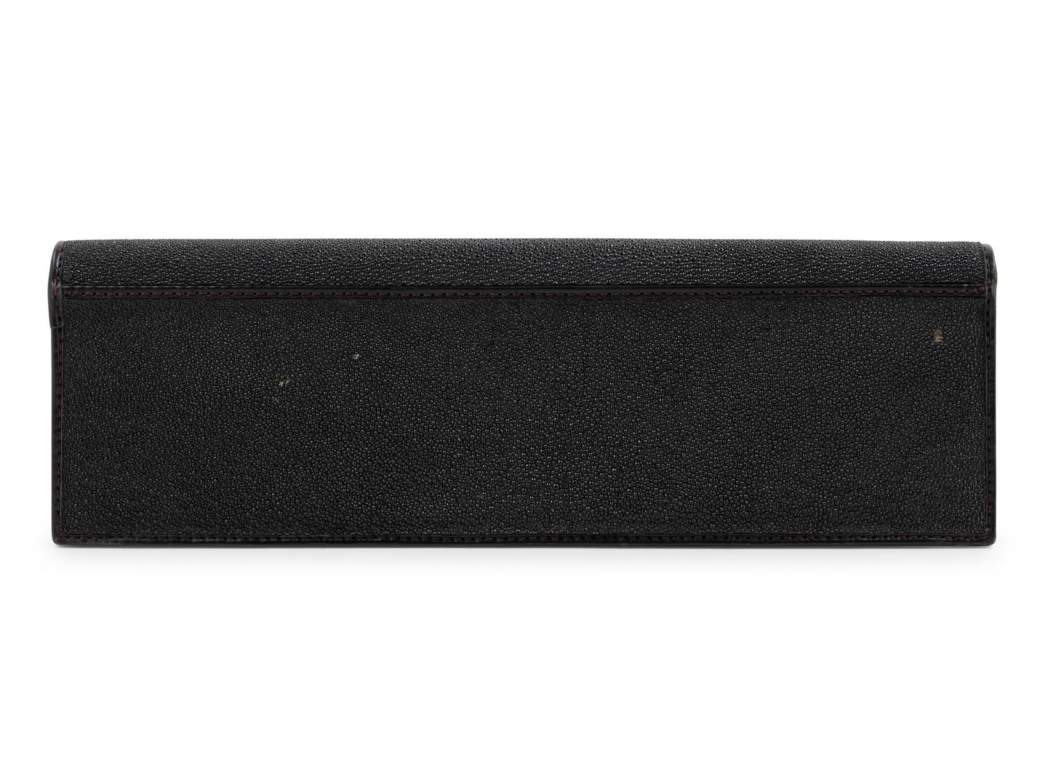 Arte Black Shagreen Clutch, 1990-00s