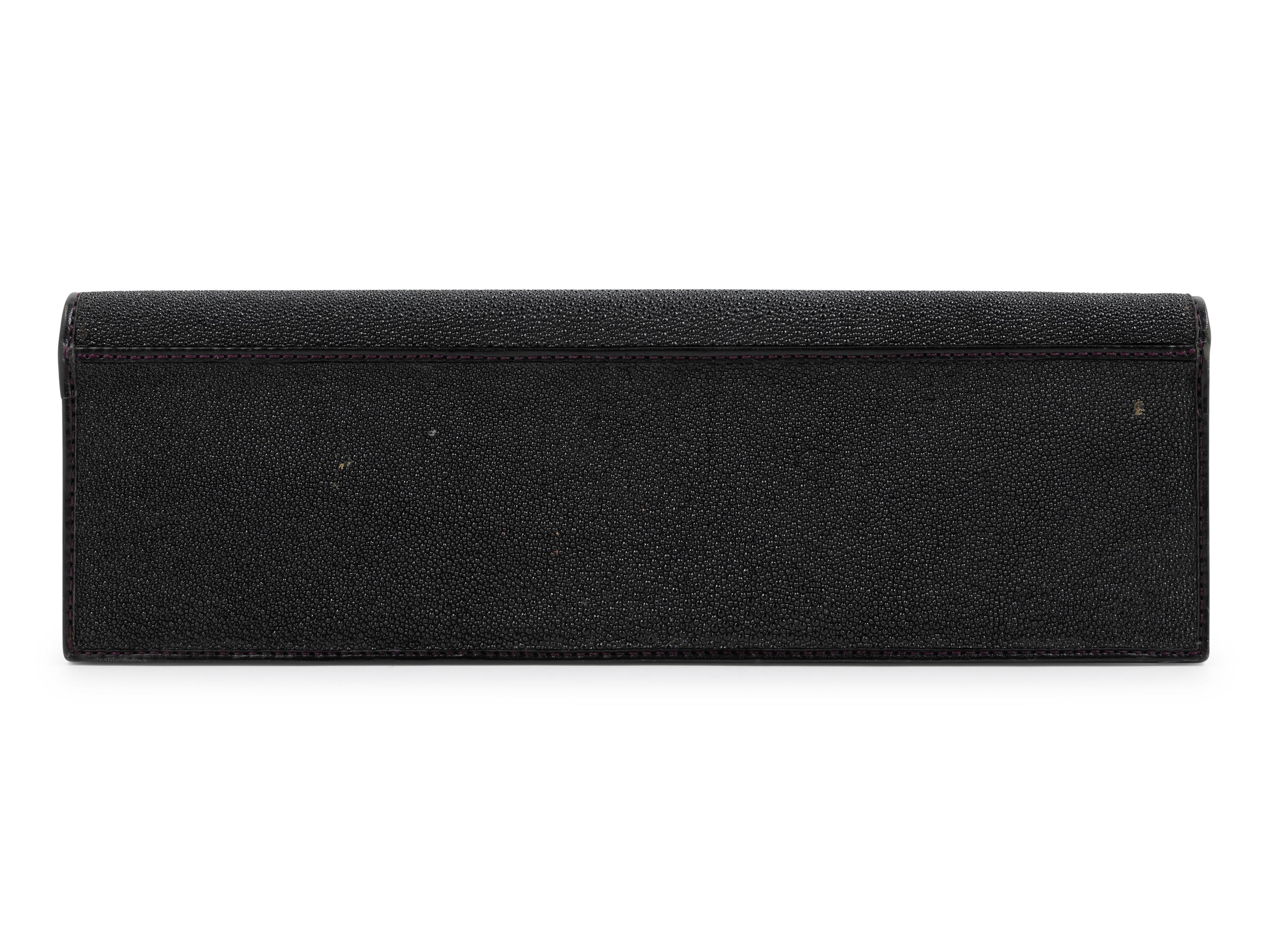 Arte Black Shagreen Clutch, 1990-00s