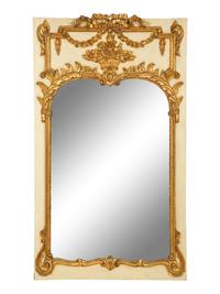 A Neoclassical Painted and Parcel Gilt Mirror — 19th/20th Century