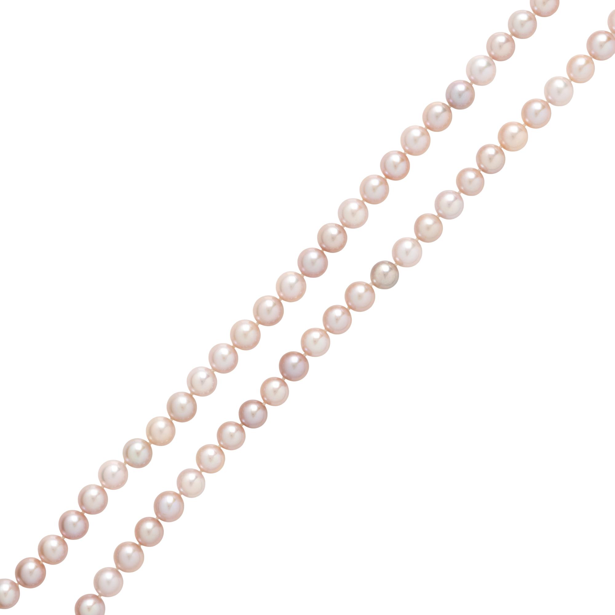 Mish, Cultured Pink Pearl Tassel Necklace