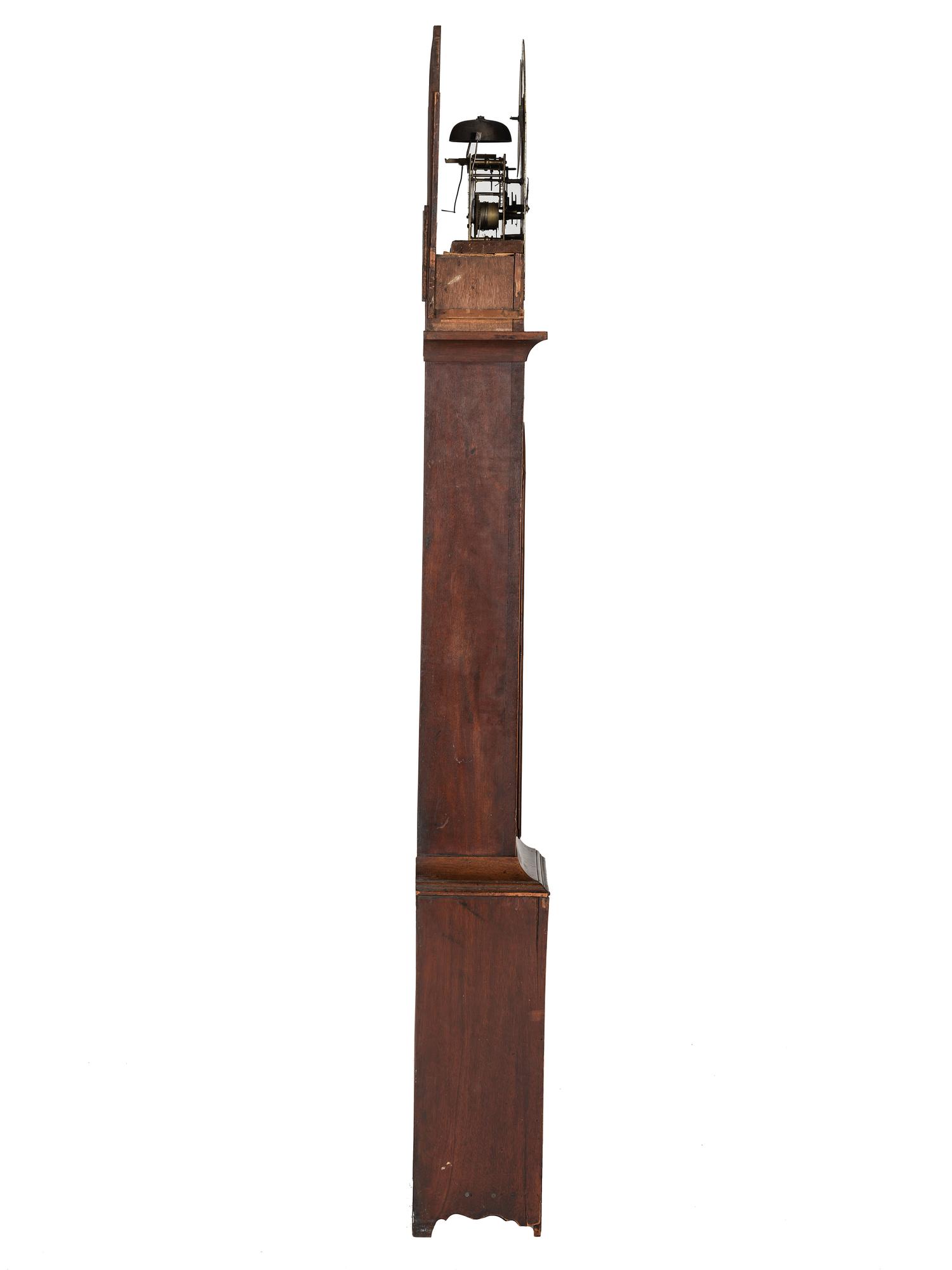 An English Line Inlaid Mahogany Tall Case Clock