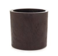 A Hongmu Brush Pot, Bitong Height 6 1/2 inches.