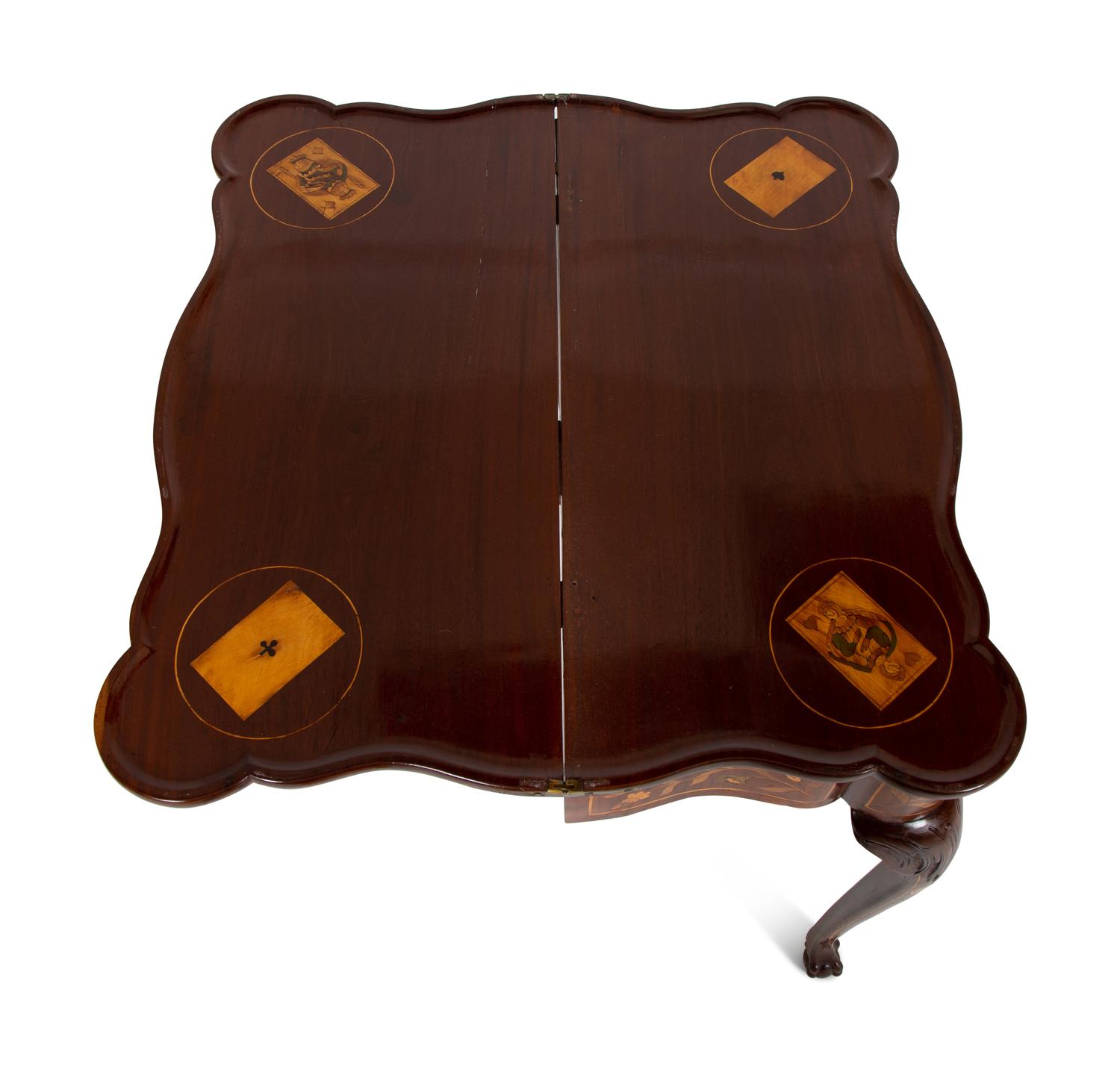 A Dutch Marquetry Flip-Top Table