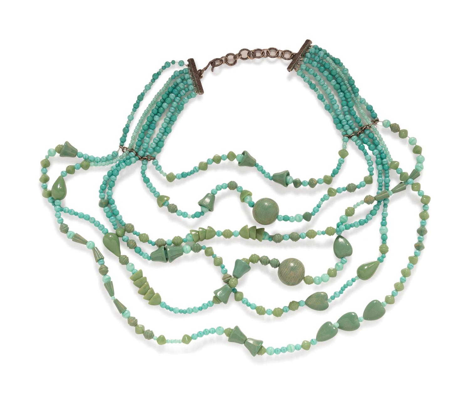 Twelve Assorted Globe Bead Costume Jewelry Necklaces and Four Bracelets