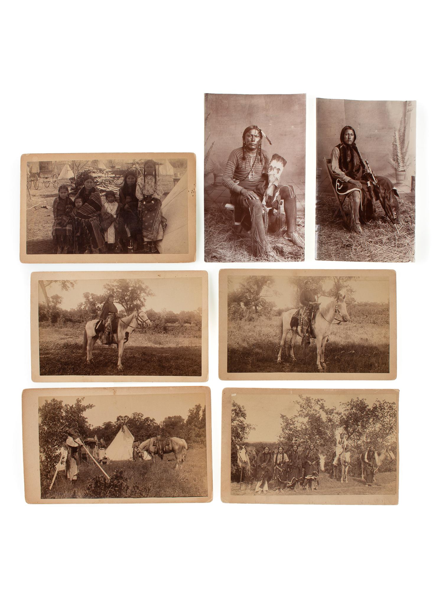 A Fine Group of Photographs of Comanches