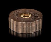 A Japanese Silver Floriform Bonbonnière