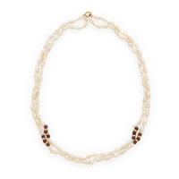 Keshi Pearl and Pink Tourmaline Necklace