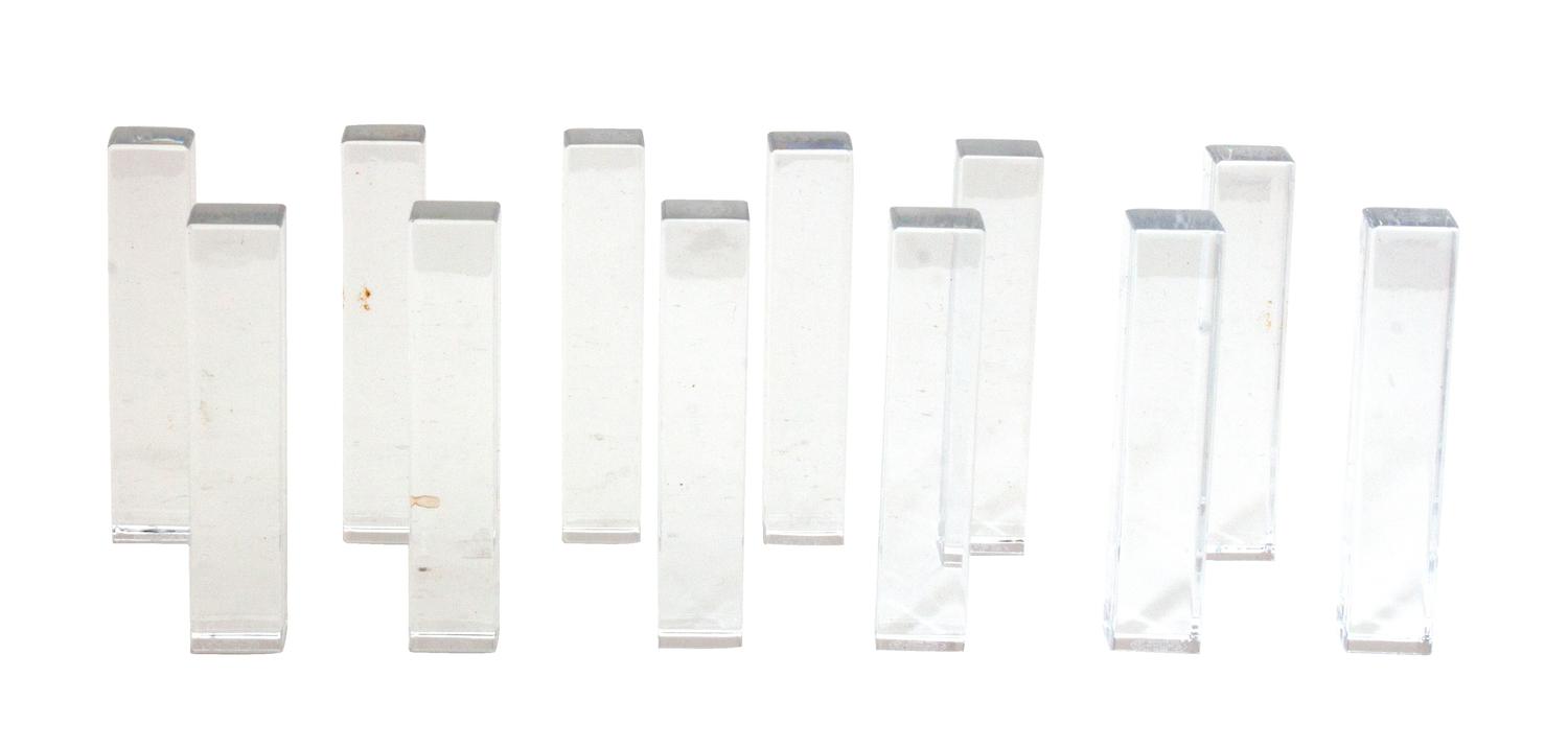 A Set of Twelve Crystal Knife Rests Length of each 3 1/8 inches. — BACCARAT