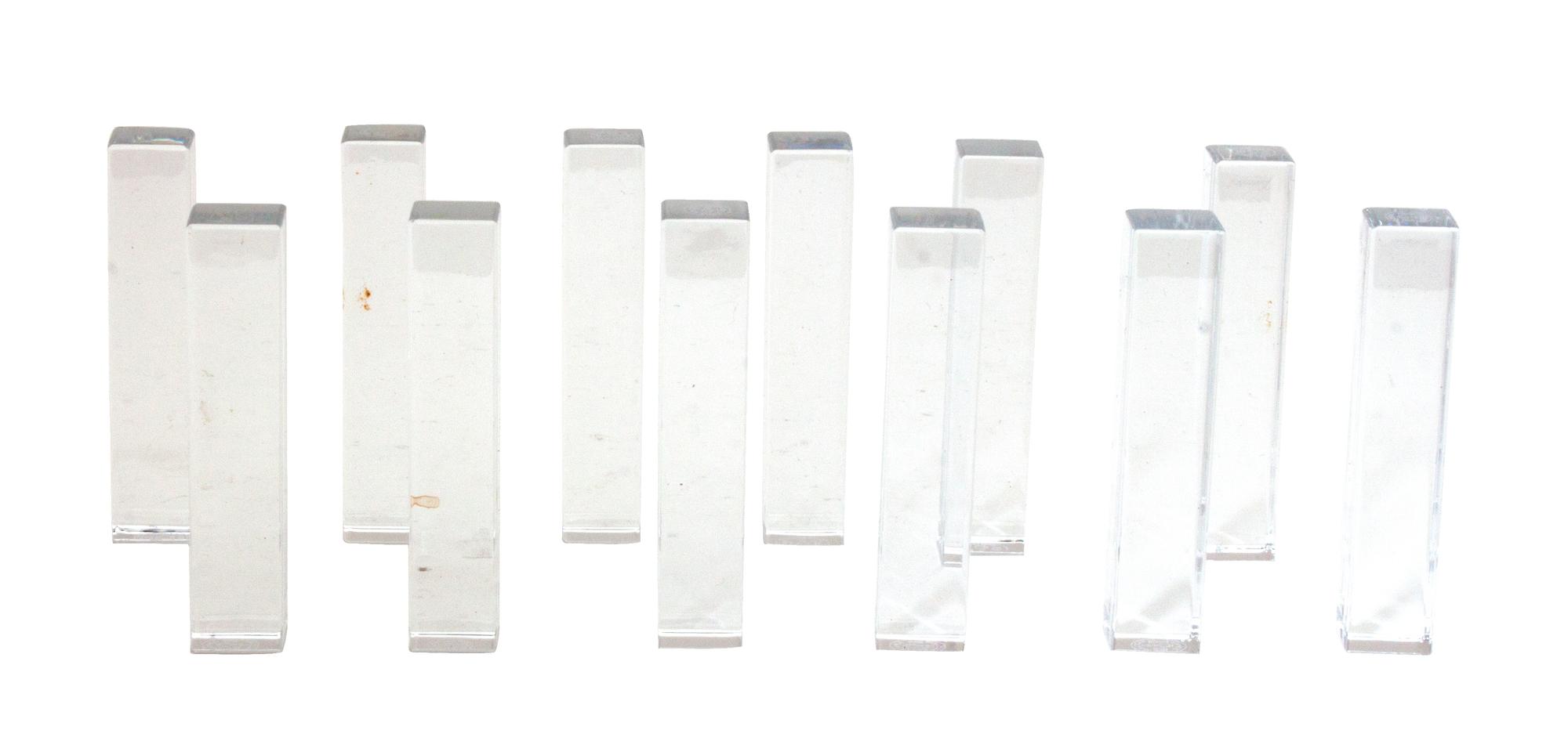 A Set of Twelve Crystal Knife Rests Length of each 3 1/8 inches. — BACCARAT