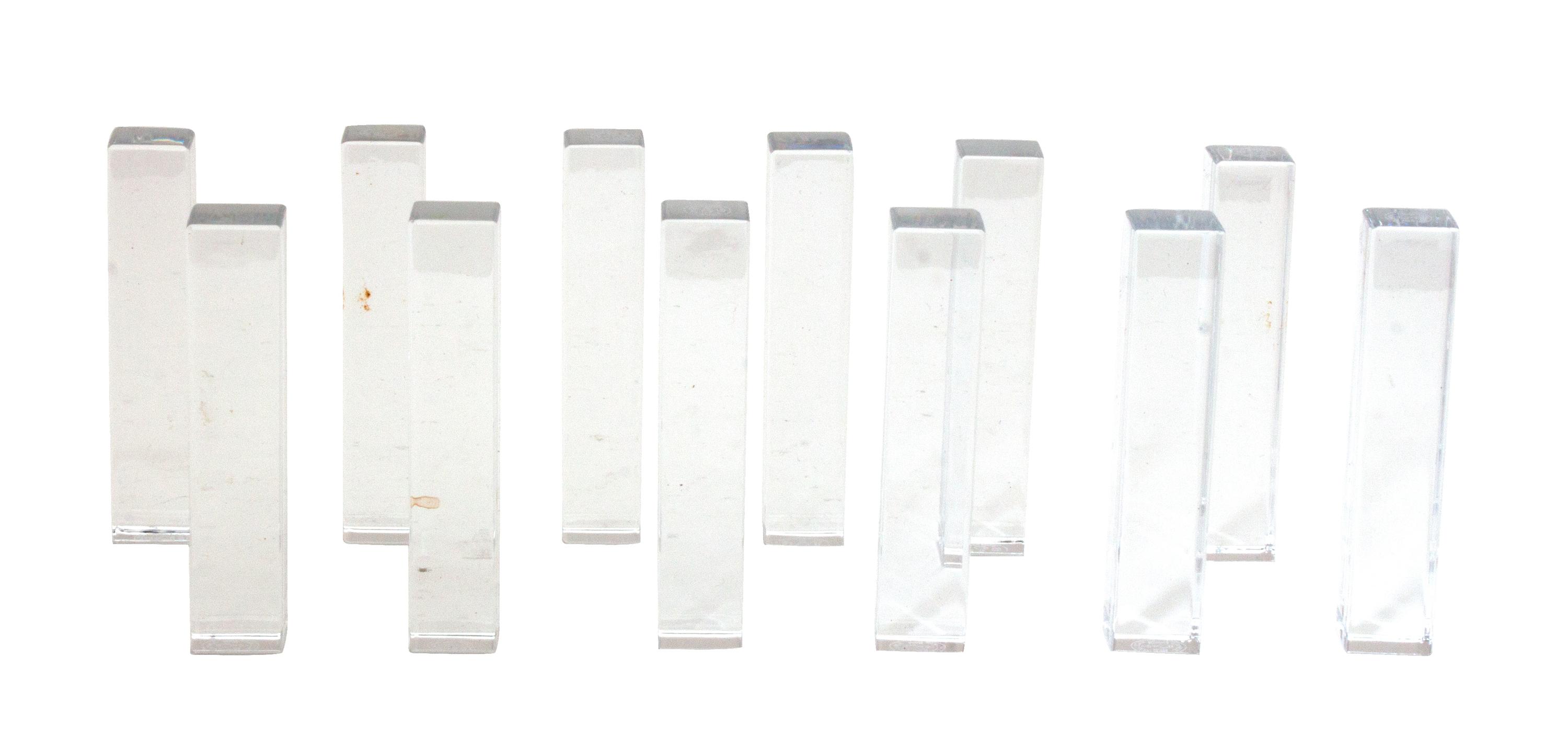 A Set of Twelve Crystal Knife Rests Length of each 3 1/8 inches. — BACCARAT