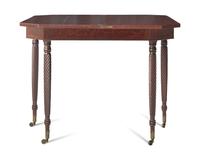 A Federal Figured Mahogany Card Table