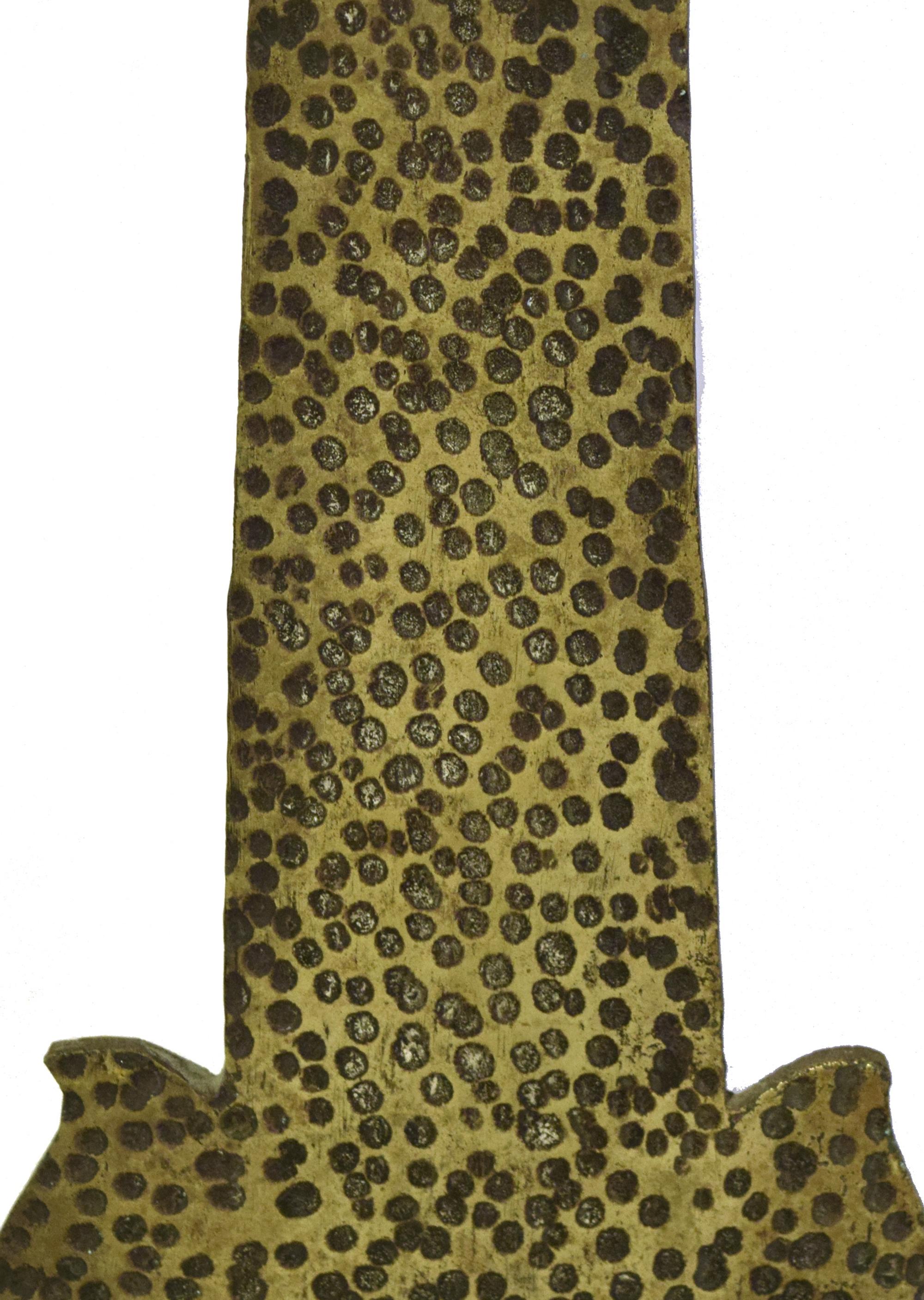 A Hammered Bronze Strap Hinge 7.5" W x 4" D x 21" H — United States, 20th Century