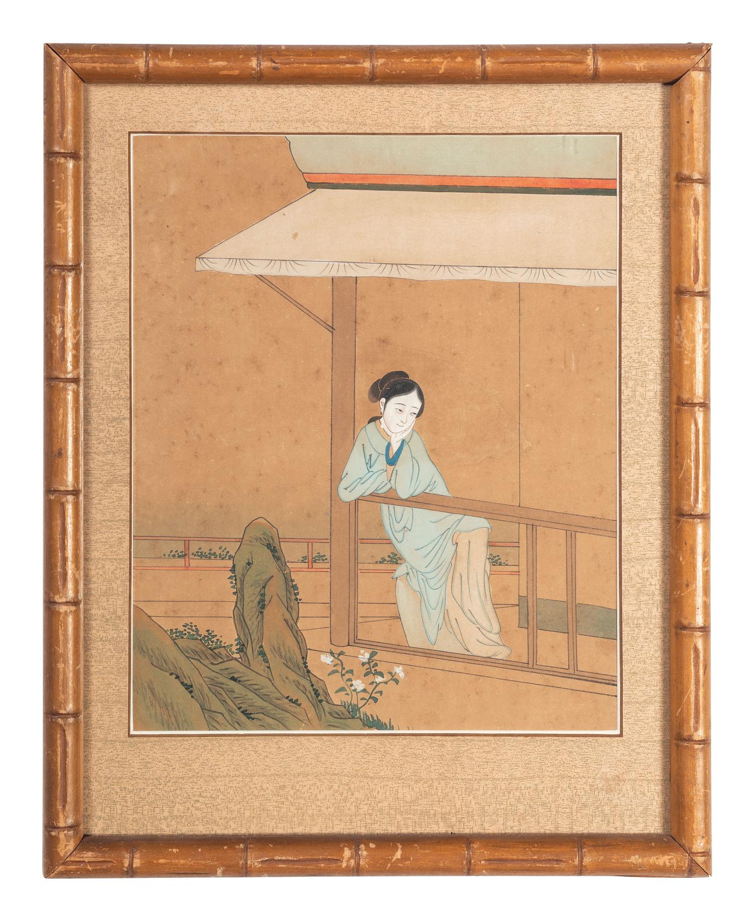 Two Japanese Gouache Paintings