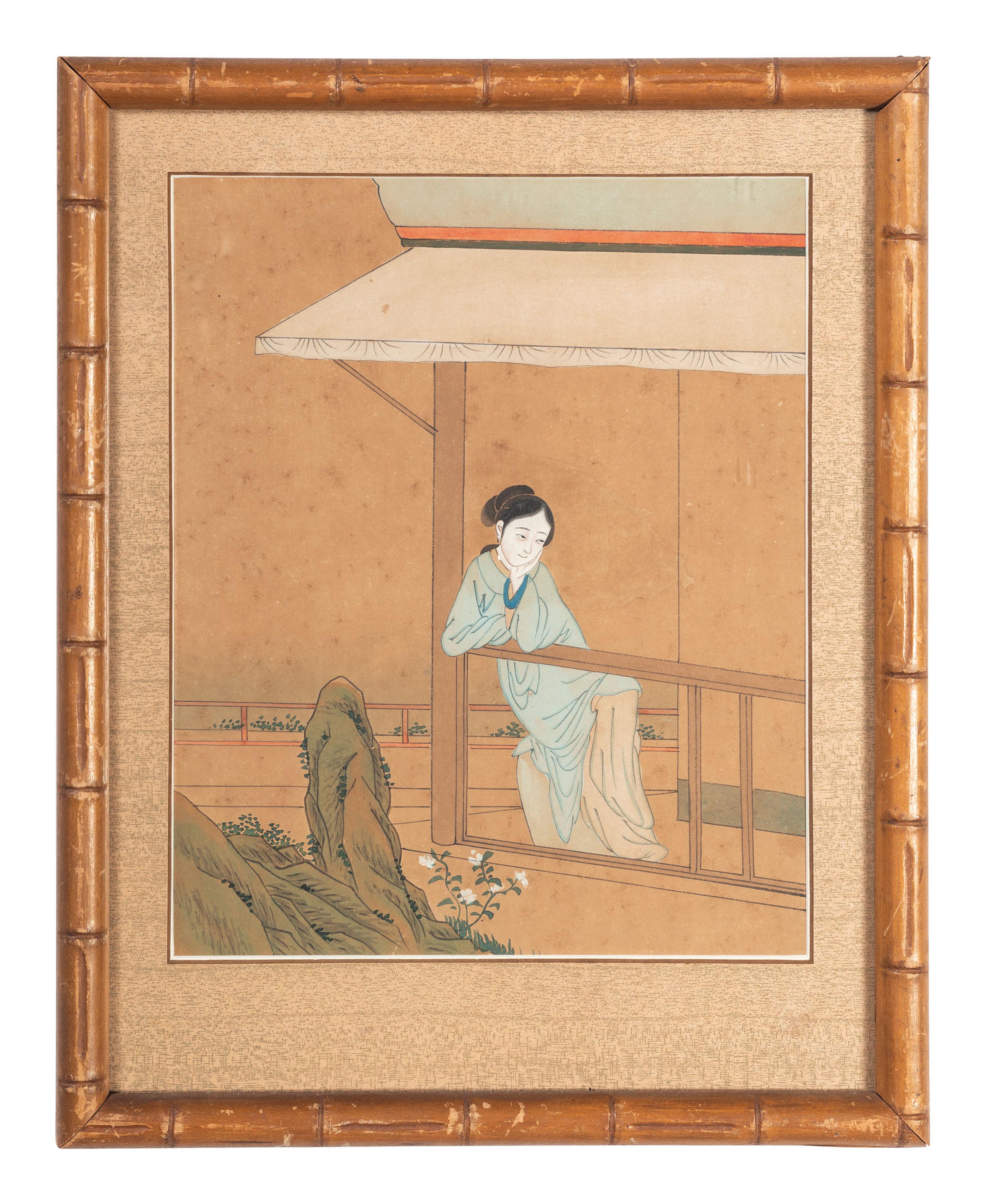 Two Japanese Gouache Paintings