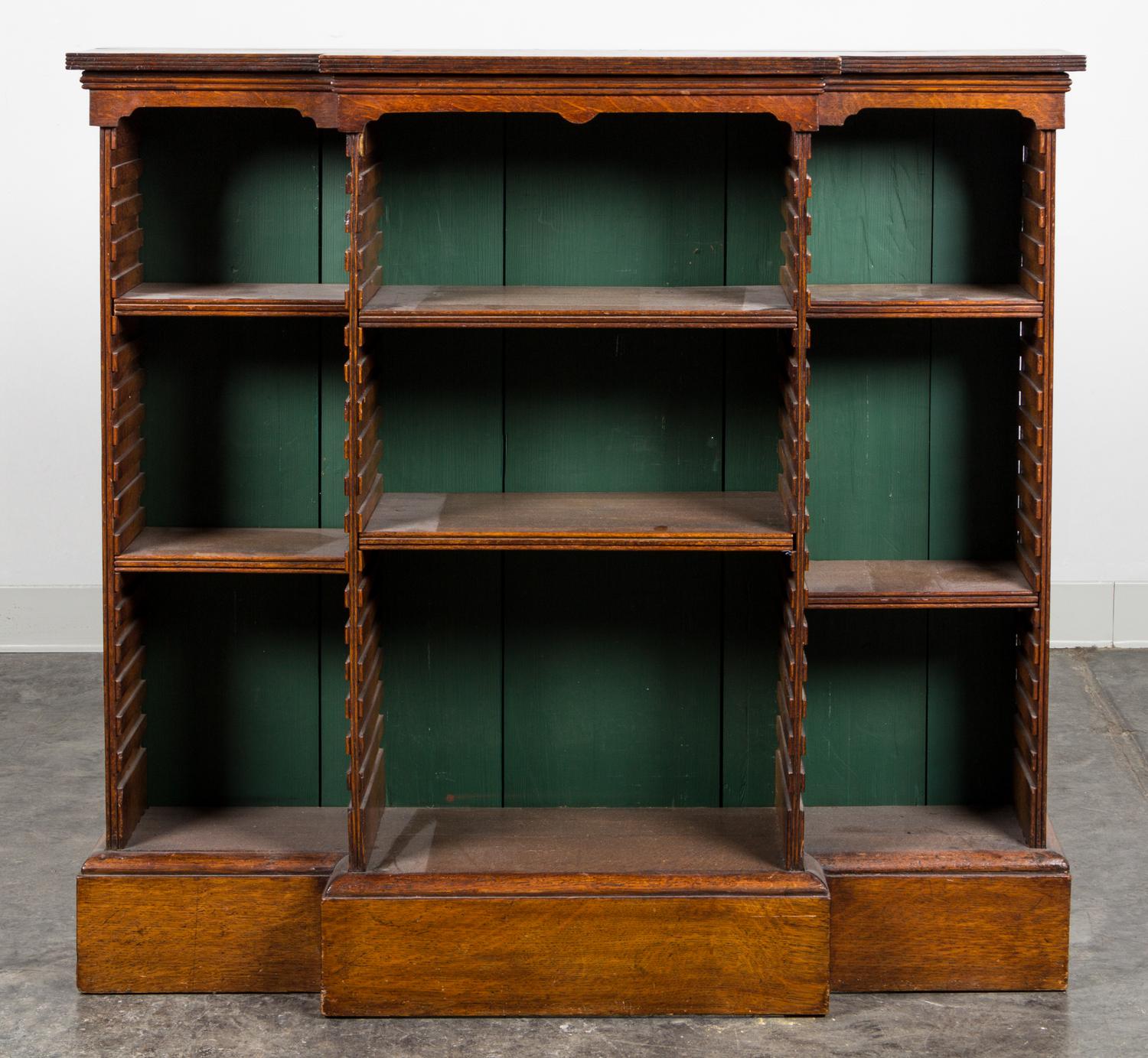 A Three Part Shelving Unit Height 38 3/4 x width 41 1/4 x depth 11 1/2 inches.