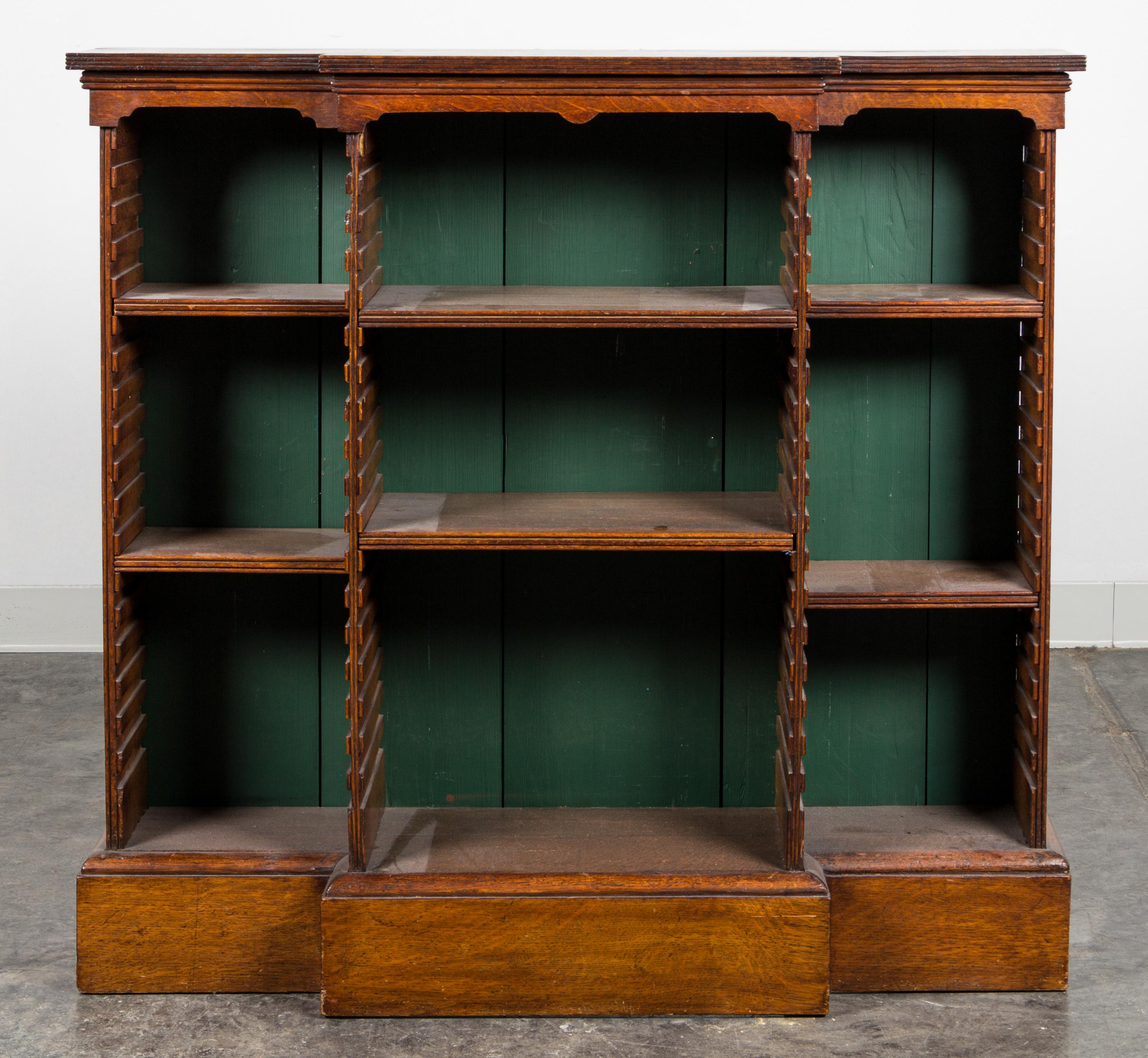 A Three Part Shelving Unit Height 38 3/4 x width 41 1/4 x depth 11 1/2 inches.