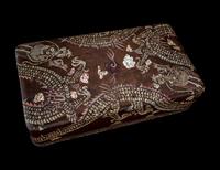 A Large and Fine Korean Mother-of-Pearl and Shagreen Inlaid Lacquered Box and Cover