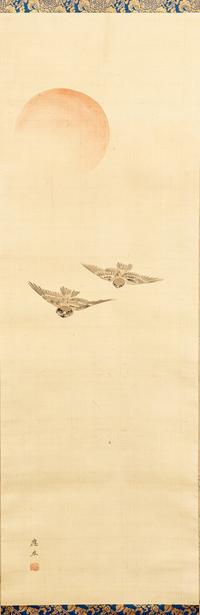 A Pair of Japanese 'Sparrow' Paintings