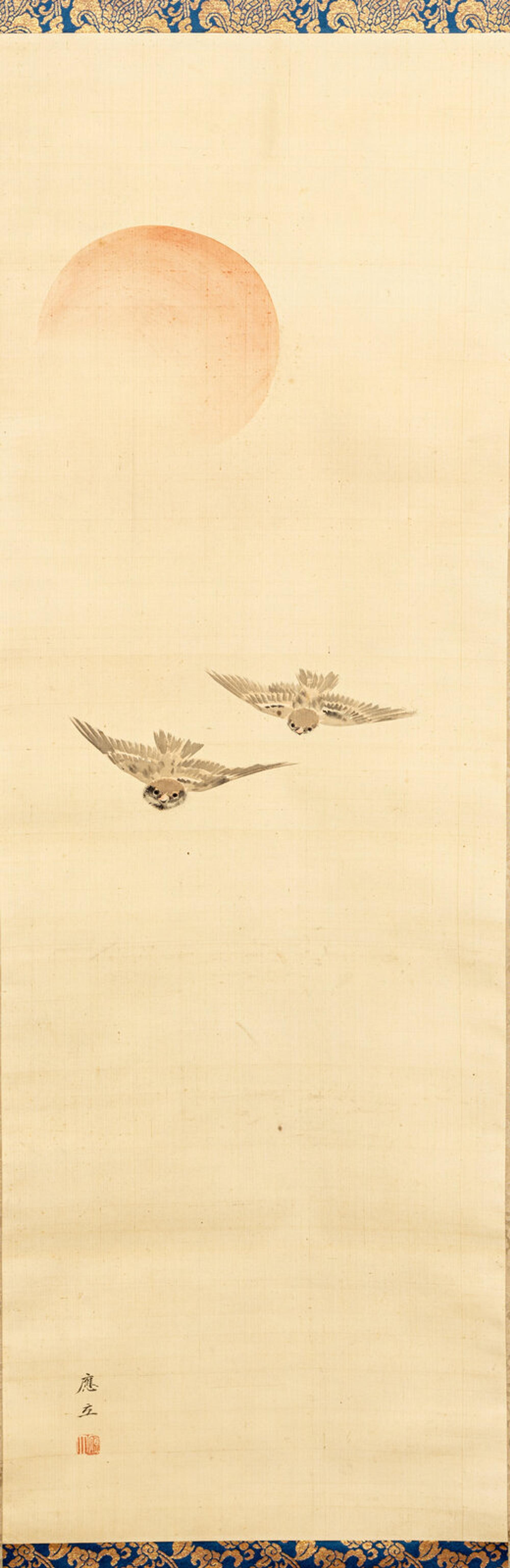 A Pair of Japanese 'Sparrow' Paintings
