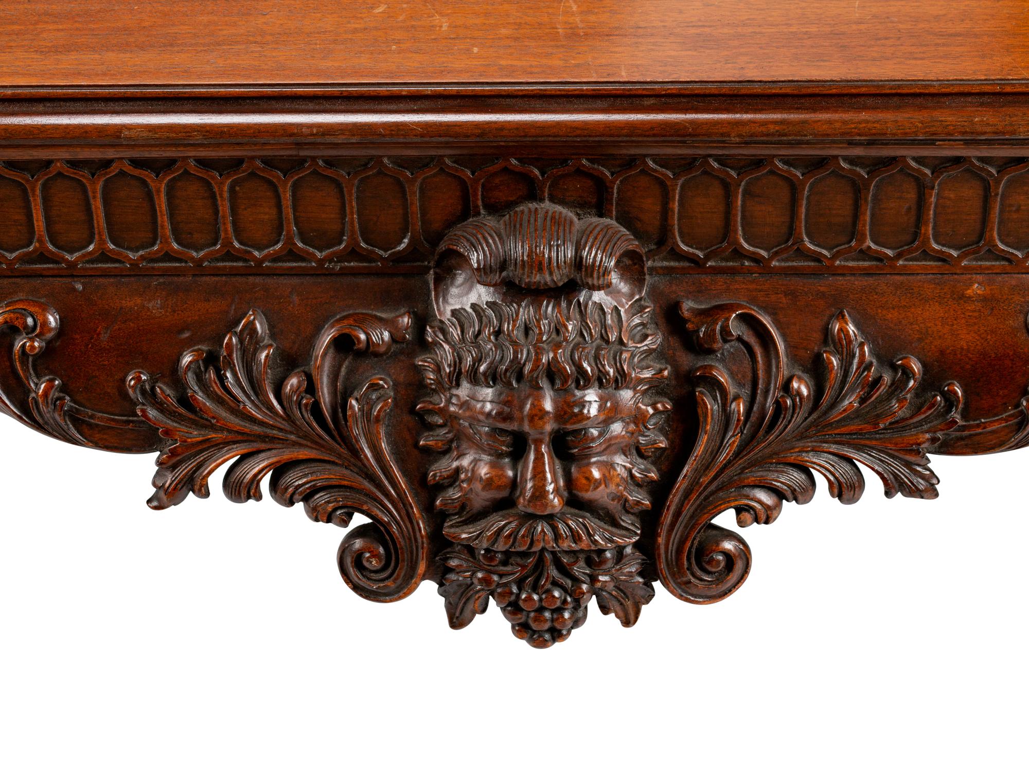 A George II Style Carved Mahogany Low Table