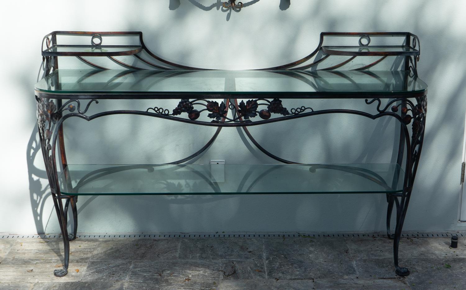 A Salterini Wrought Iron Two-Tier Serving Console — 20TH CENTURY