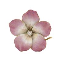 ENAMEL AND DIAMOND FLOWER PENDANT/BROOCH