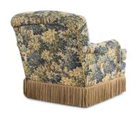 A Pair of Custom Armchairs with Verdure Upholstery and Bullion Fringe