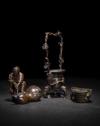 Three Japanese Bronze Articles