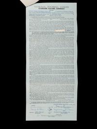 Mike Ditka's 1961 Chicago Bears Rookie NFL Player Contract Signed by Ditka, George Halas and Pete Rozelle