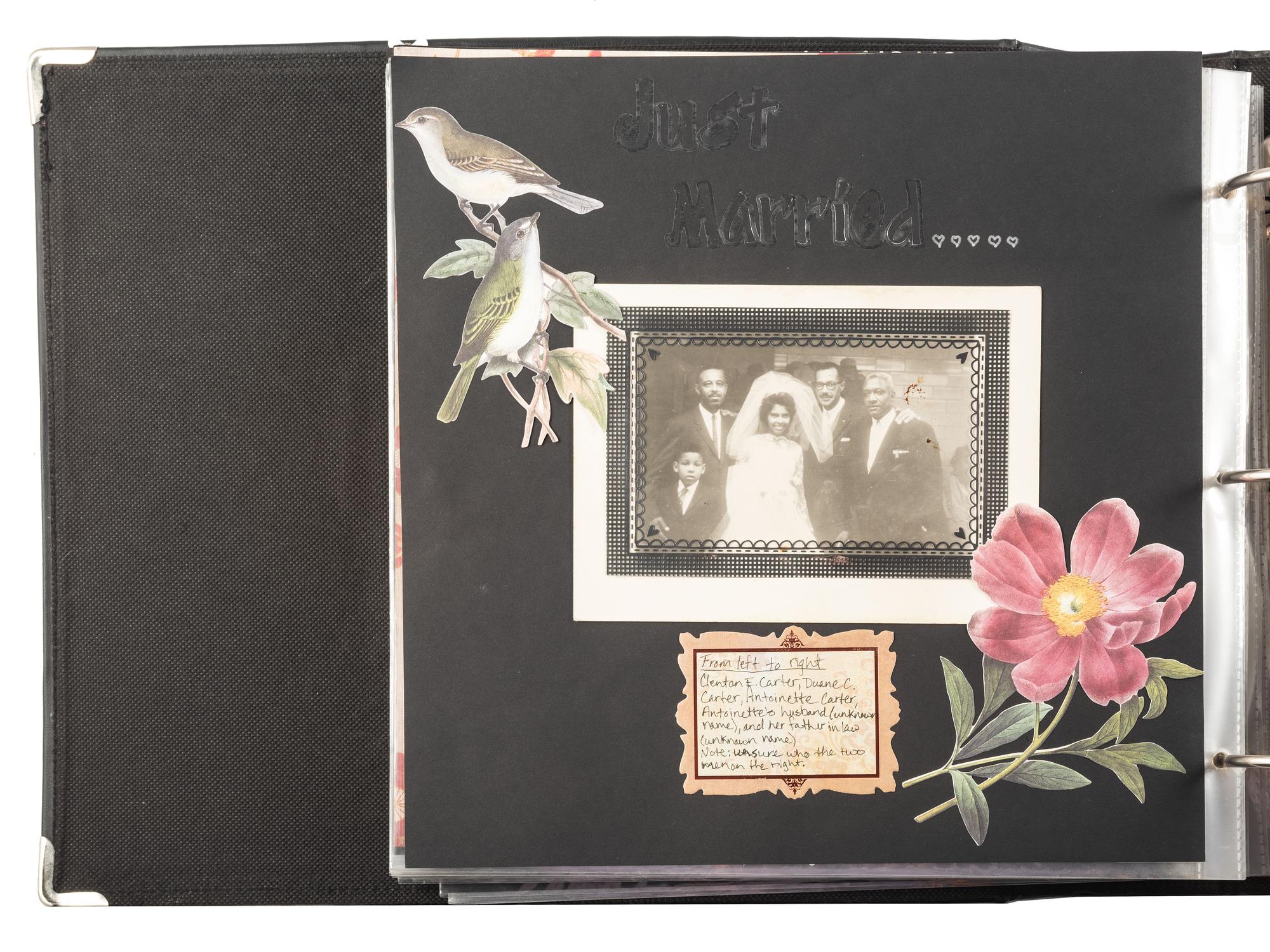 [MILITARIA - VERNACULAR]. Photograph album identified to the Carter family. Ca mid-to-late 20th century.