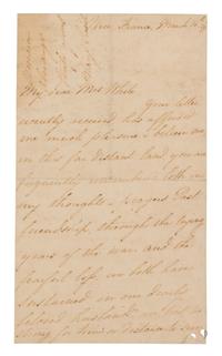LINCOLN, Mary Todd (1818-1882). Autograph letter signed ("Mary Lincoln"), to Rhoda White, Nice, France, 16 March 1869.