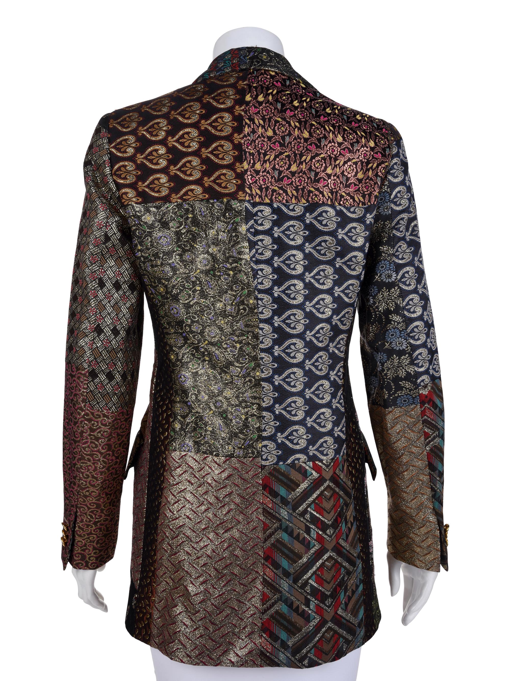 Four Designer Jackets and One Two-Piece Pant Ensemble: Two Etro, One J. Mendel, One Dolce & Gabbana, and One Etro Pantsuit