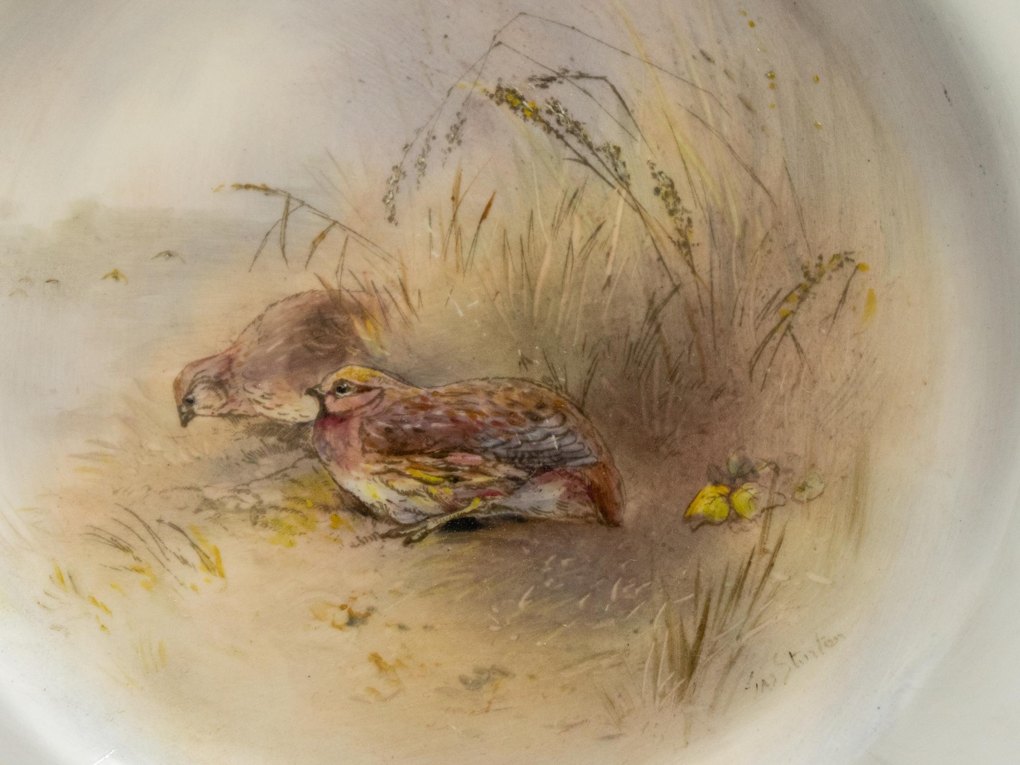 A Set of Twelve Royal Worcester Hand-Painted Porcelain Wild Game Plates