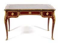 A Louis XV Style Gilt Bronze Mounted Petit Bureau de Dame Height 30 1/2 x width 47 x depth 29 1/2 inches. — LATE 19TH CENTURY