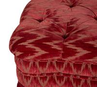 A Cut-Silk Velvet Button Tufted Ottom