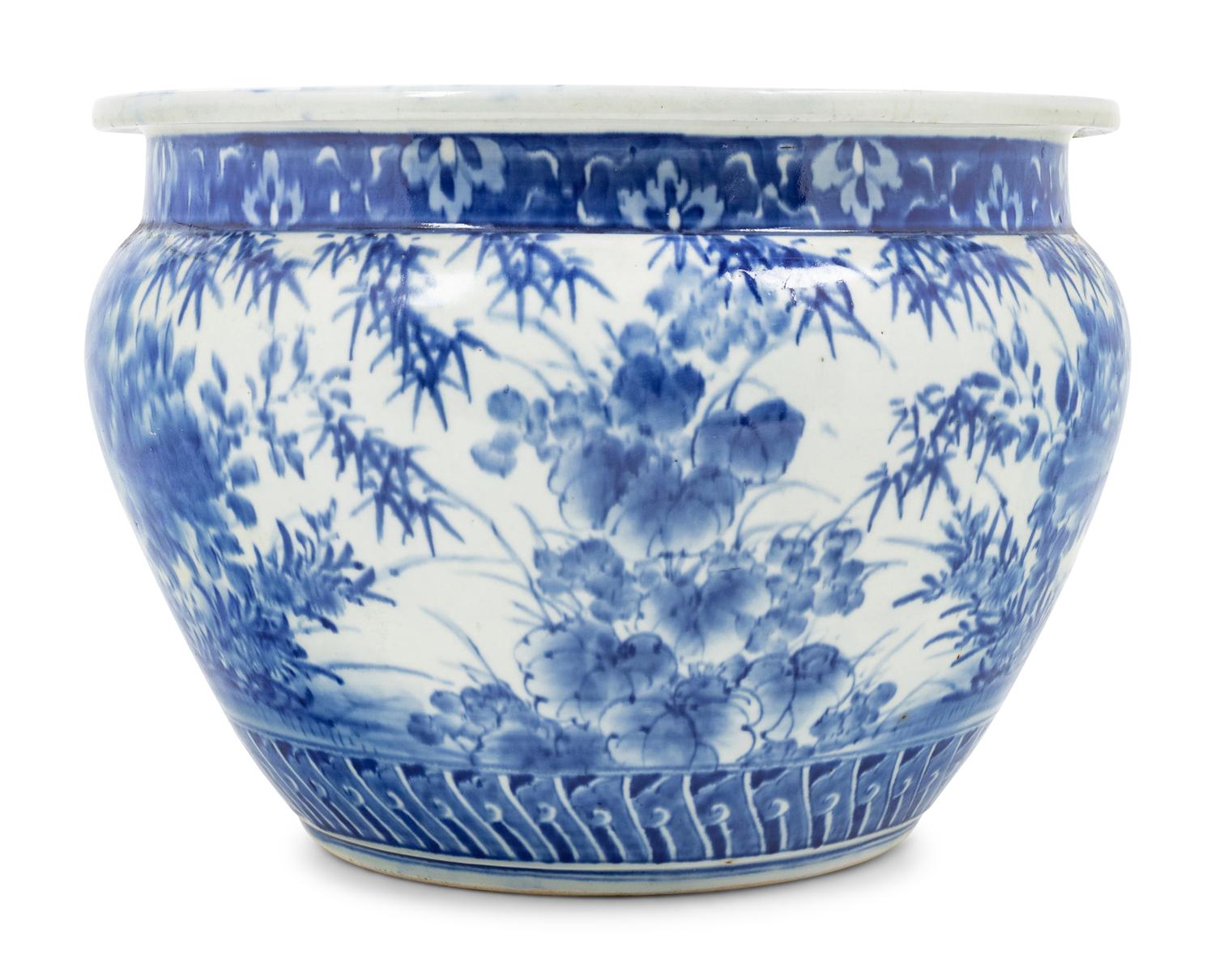 A Japanese Porcelain Jardinière