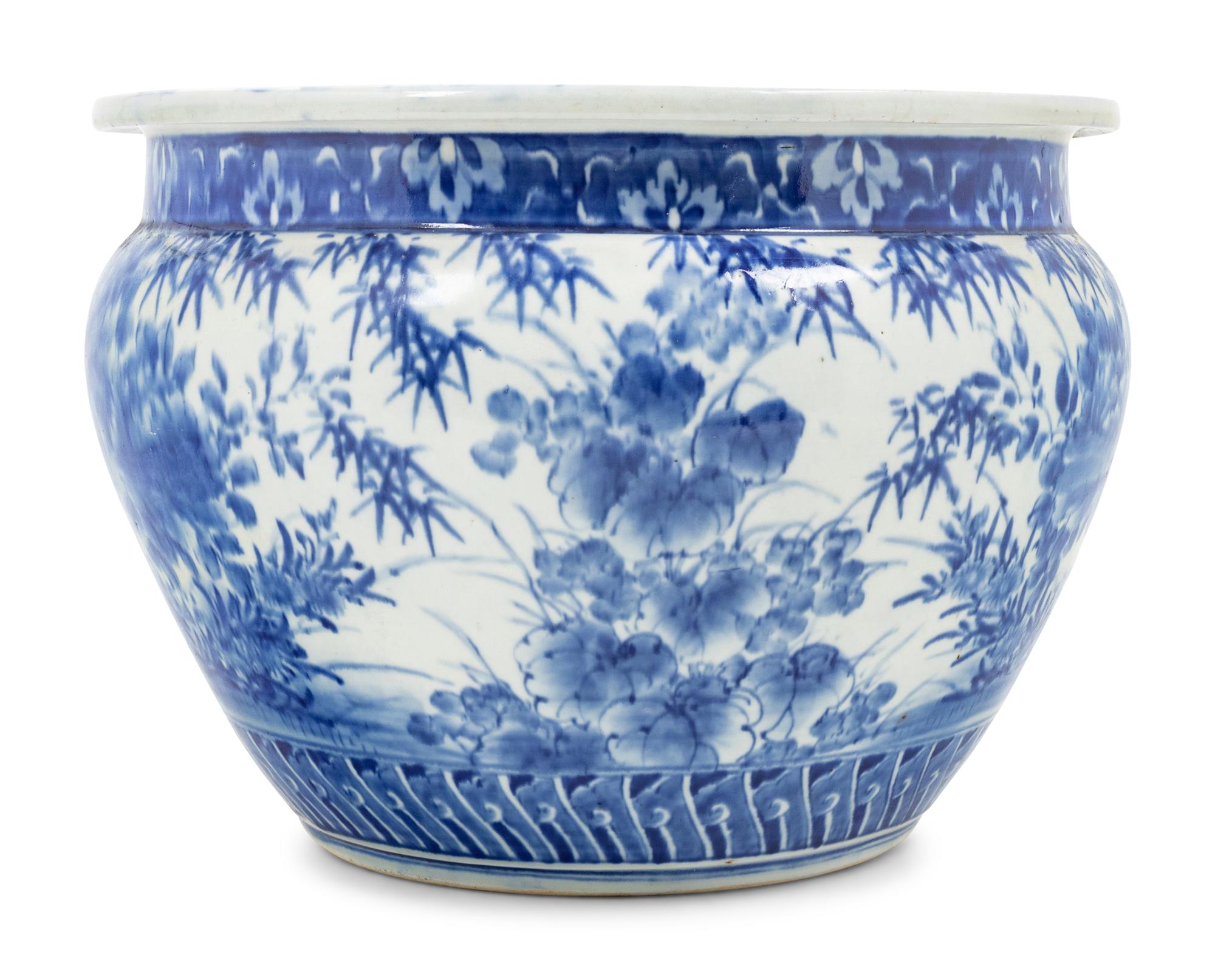 A Japanese Porcelain Jardinière
