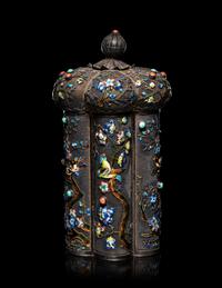 A Chinese Enameled on Silver Filigree Covered Box