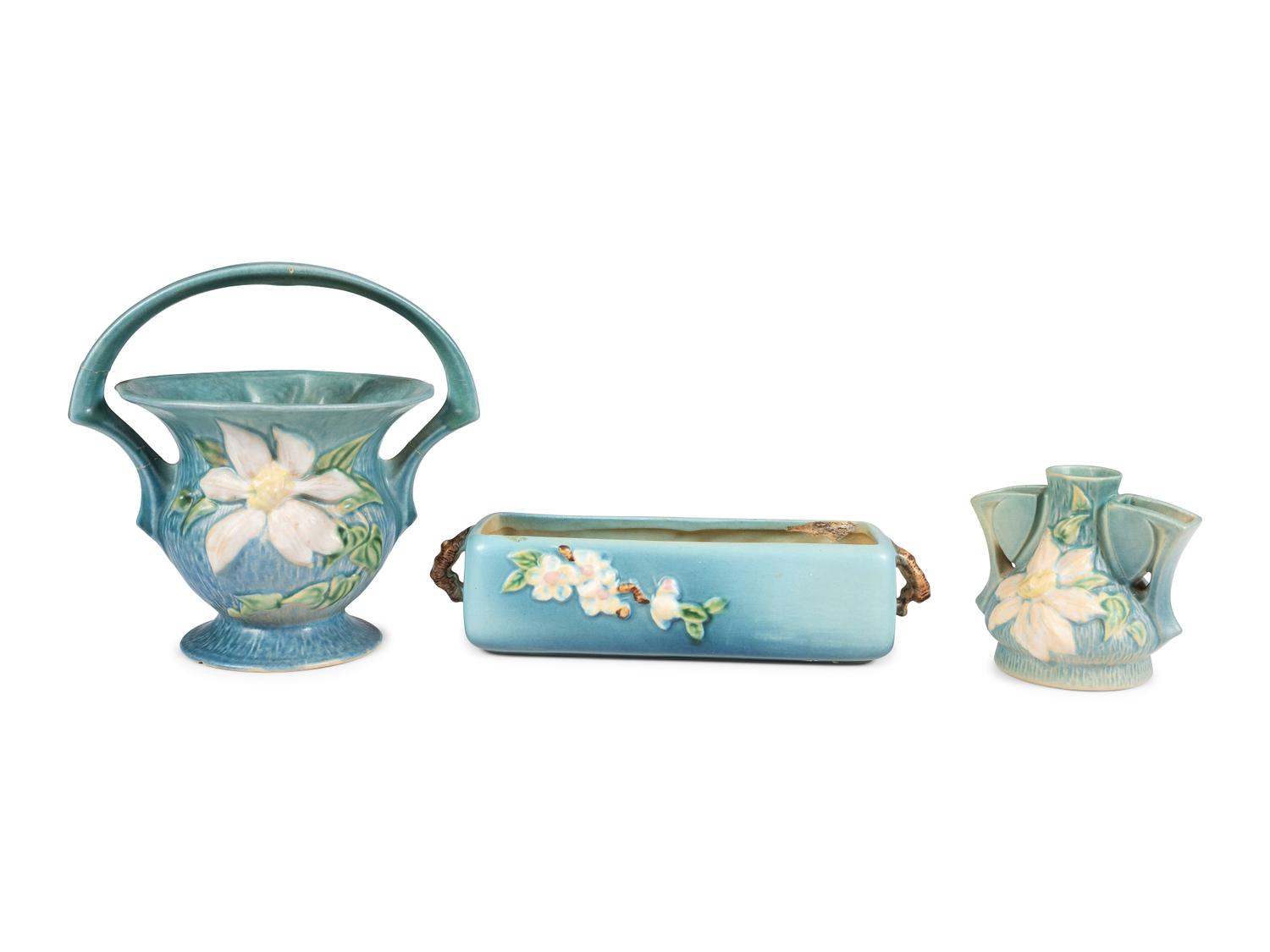 Sixteen Pieces of Roseville Pottery