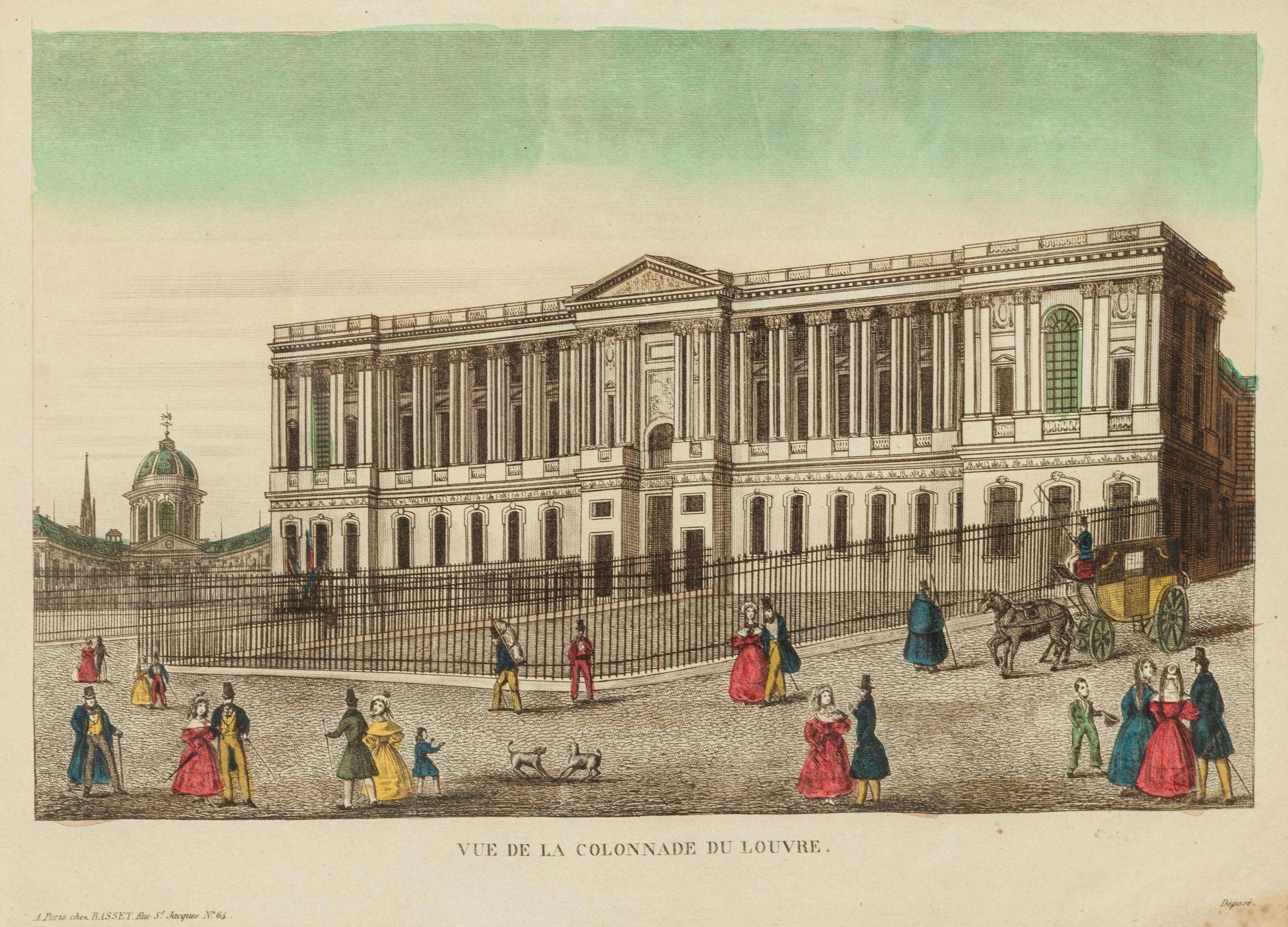 A Collection of Eighteen Hand-Colored Engravings Depicting Views of European Capitals and Famous Buildings