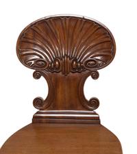 A Pair of Regency Mahogany Hall Chairs